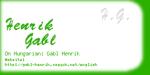 henrik gabl business card